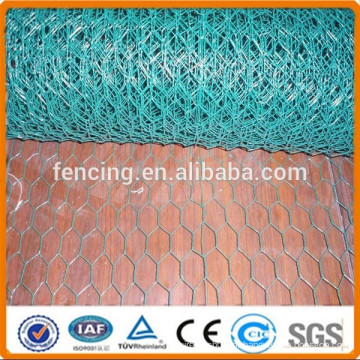 Galvanizado / pvc revestido rede de malha de arame hexagonal (fabricante)